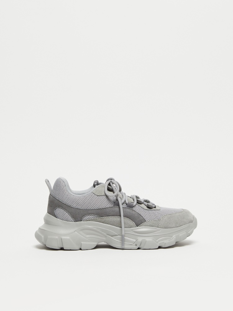 Fabric and split leather sneakers -  - Weekend Max Mara