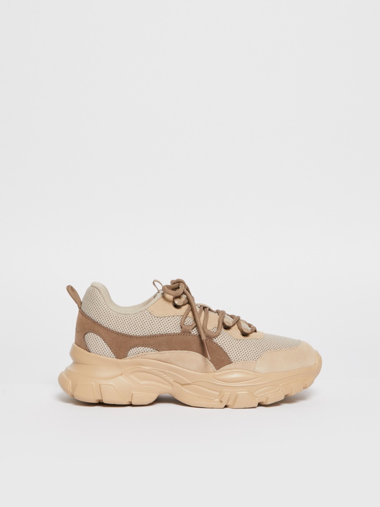 Fabric and split leather sneakers -  - Weekend Max Mara