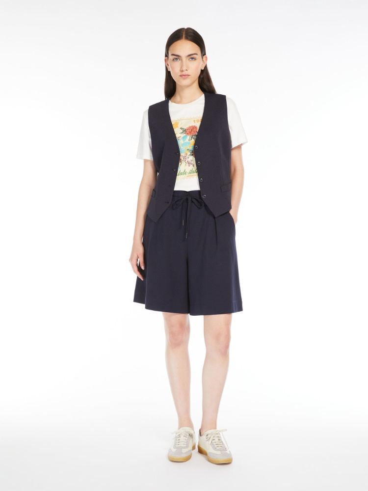 Milano-knit jersey Bermuda shorts -  - Weekend Max Mara