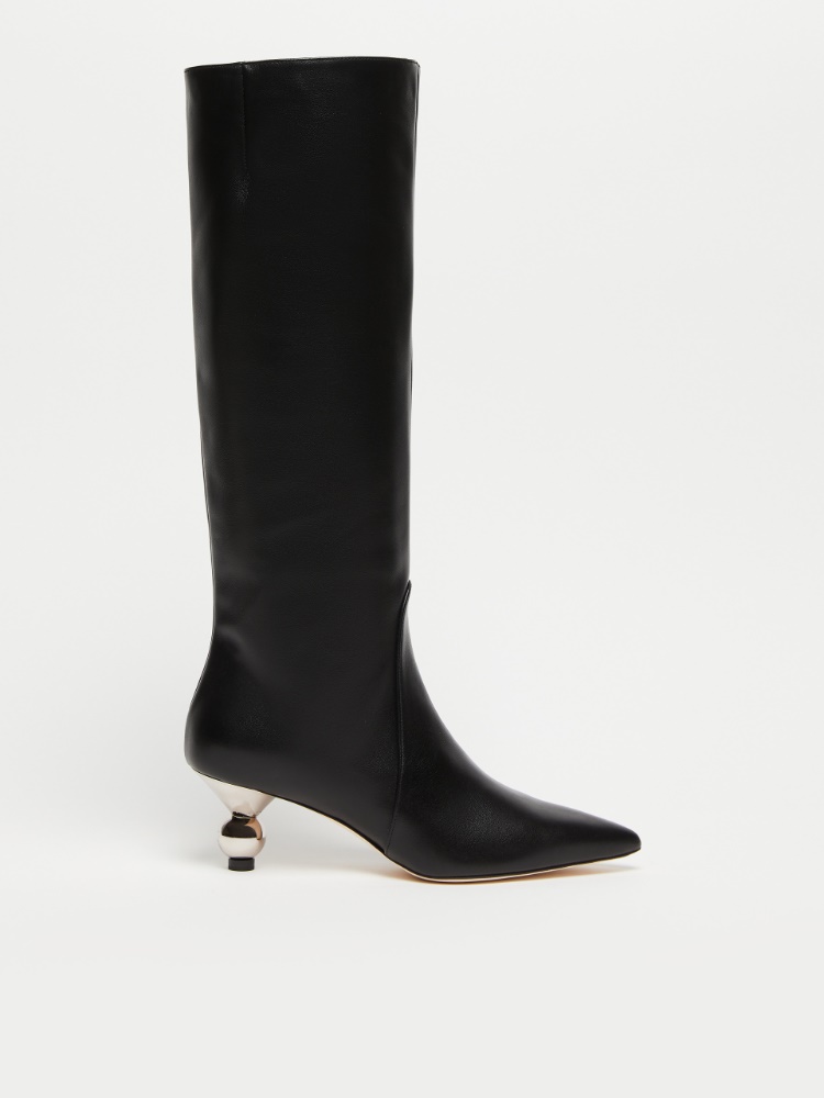 Smooth leather boots - BLACK - Weekend Max Mara