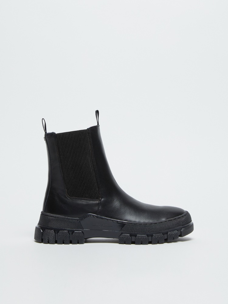 Leather Chelsea boots - BLACK - Weekend Max Mara