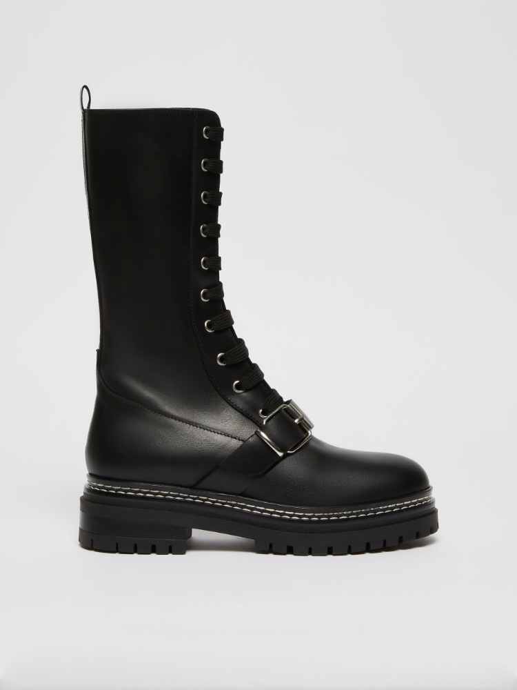 Leather lace-up combat boots -  - Weekend Max Mara