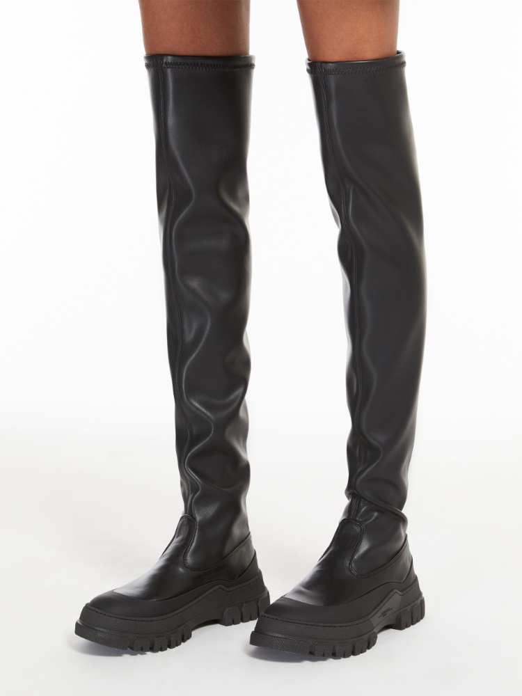 Stretch fabric thigh-high boots - BLACK - Weekend Max Mara - 2