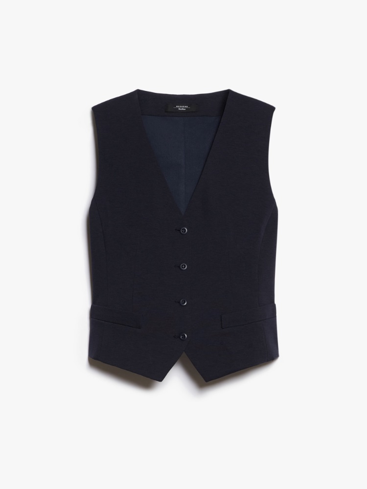 Milano-knit jersey gilet - NAVY - Weekend Max Mara