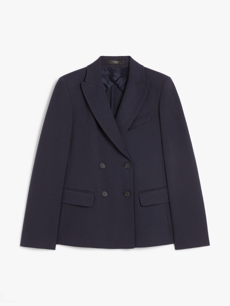 Double-breasted jacquard jersey blazer - NAVY - Weekend Max Mara - 2