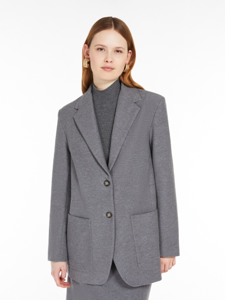 Flannel jersey blazer - DARK GREY - Weekend Max Mara