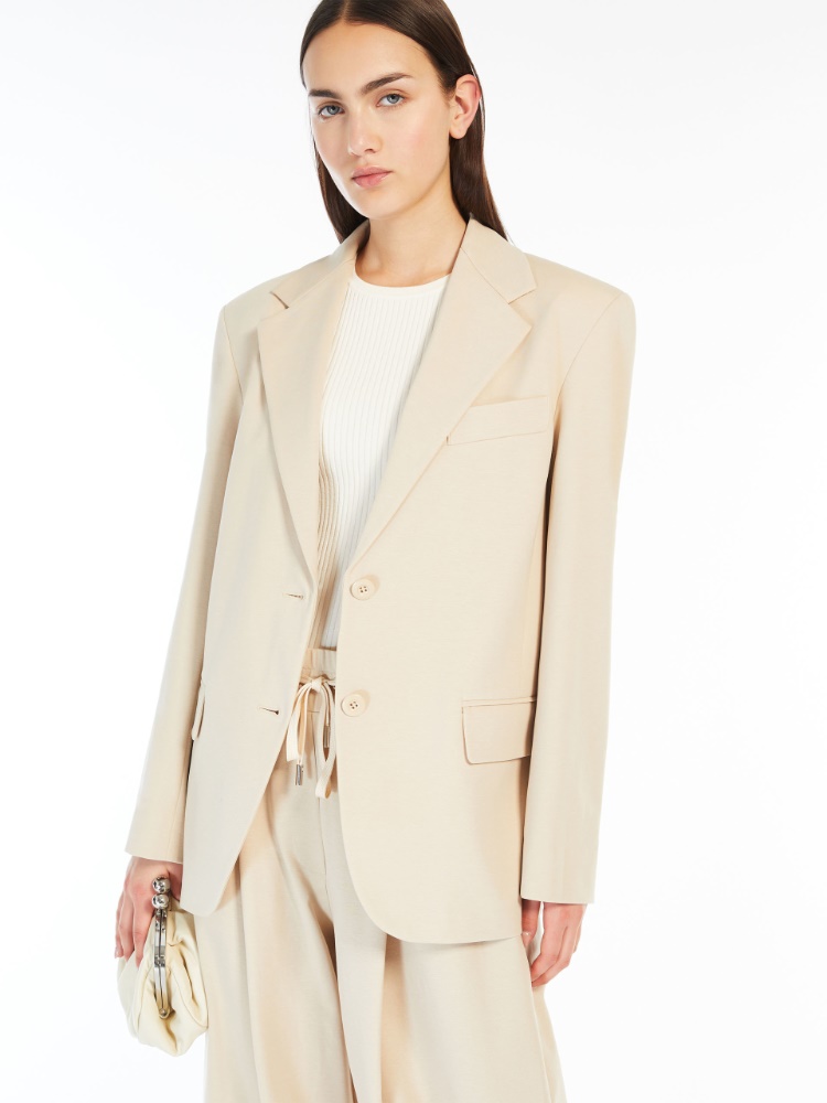 Milano-knit jersey blazer - SAND - Weekend Max Mara