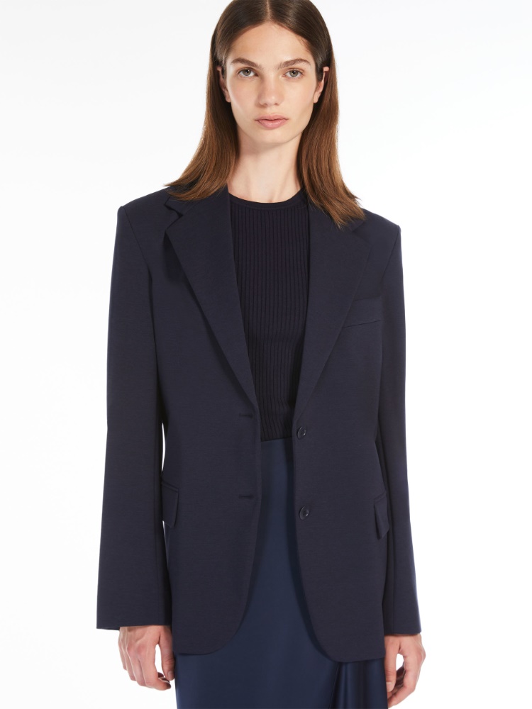 Milano-knit jersey blazer - NAVY - Weekend Max Mara