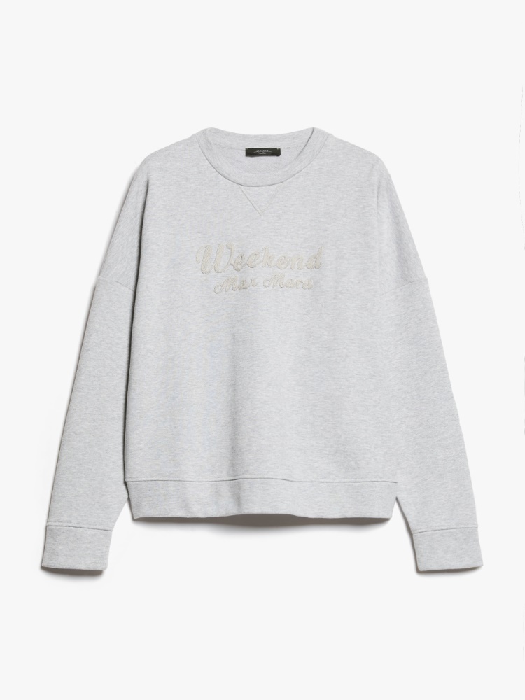 Oversized cotton sweatshirt - LIGHT GREY - Weekend Max Mara - 2