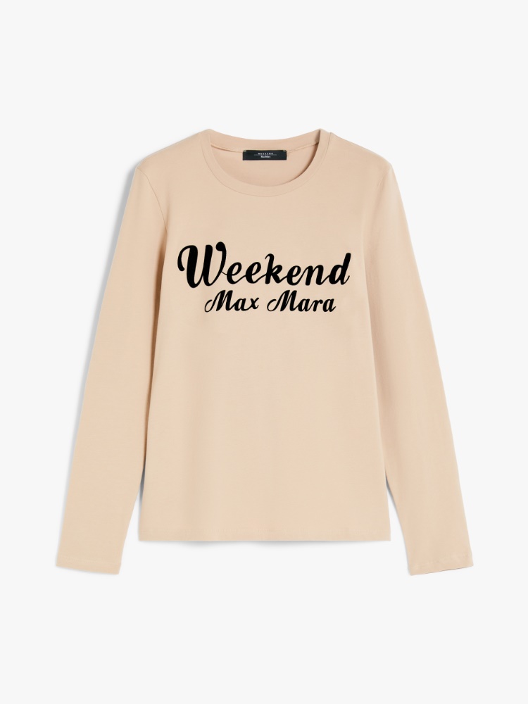 Cotton print T-shirt - SAND - Weekend Max Mara - 2