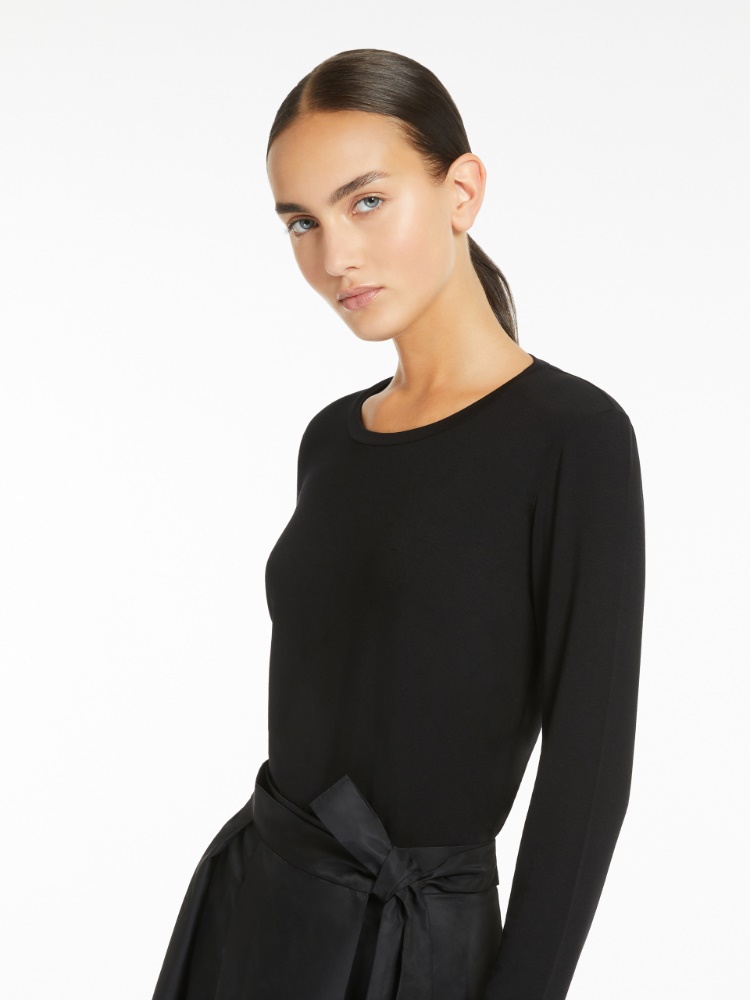 Slim-fit jersey T-shirt - BLACK - Weekend Max Mara