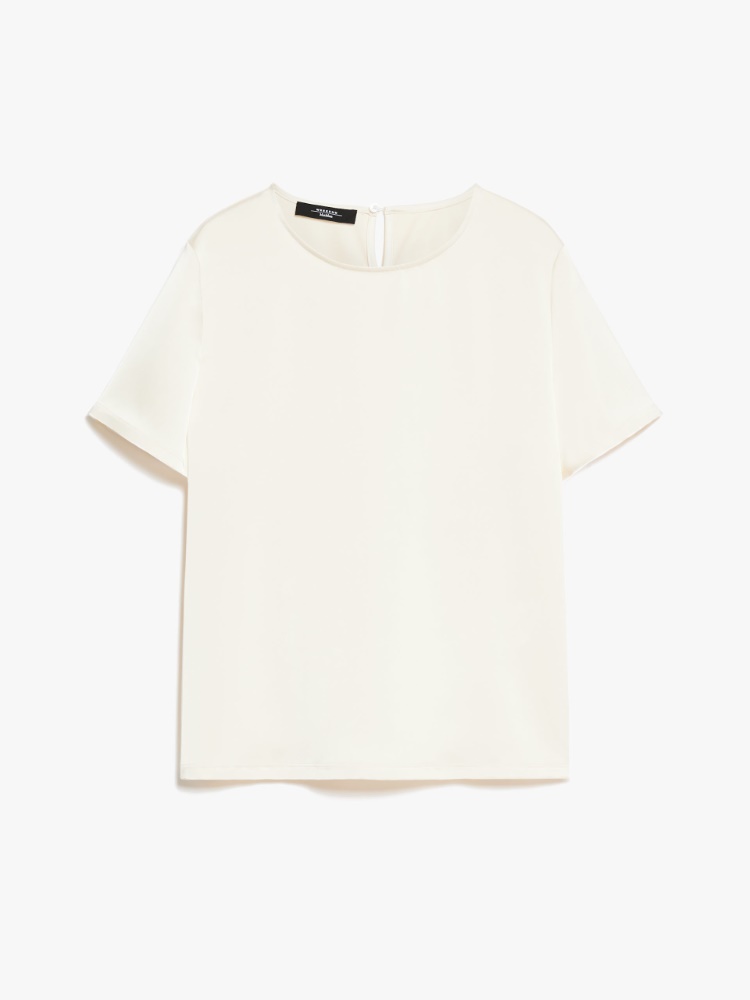 Satin and jersey T-shirt - ECRU - Weekend Max Mara - 2