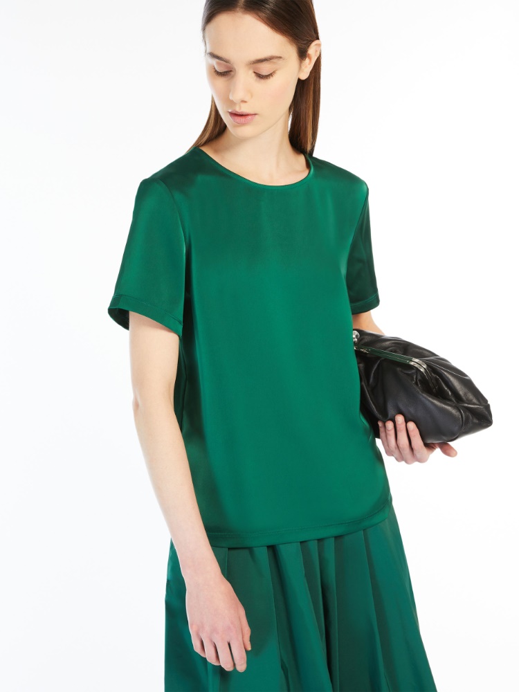 Satin and jersey T-shirt -  - Weekend Max Mara