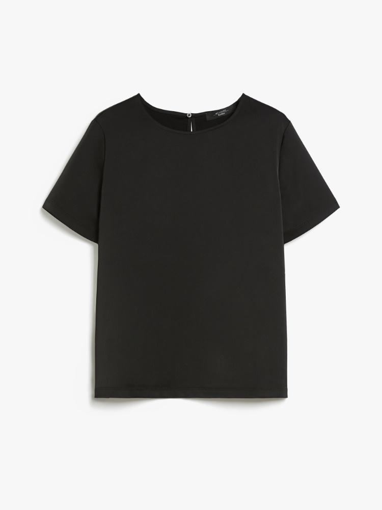 Satin and jersey T-shirt - BLACK - Weekend Max Mara - 2