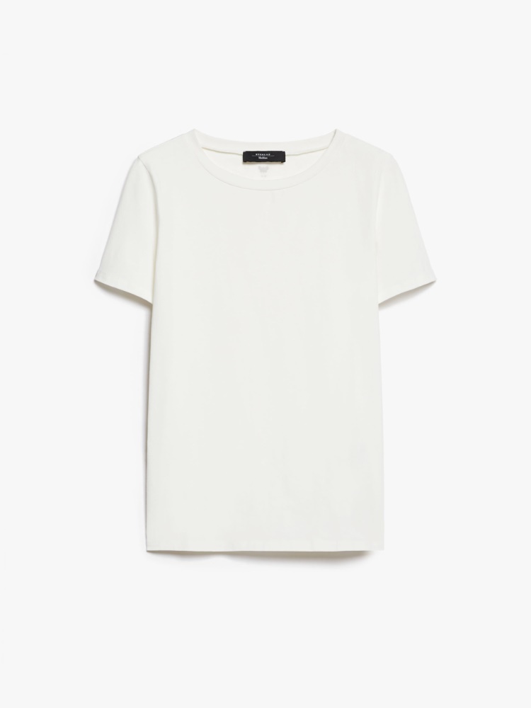 Stretch cotton basic T-shirt - WHITE - Weekend Max Mara - 2