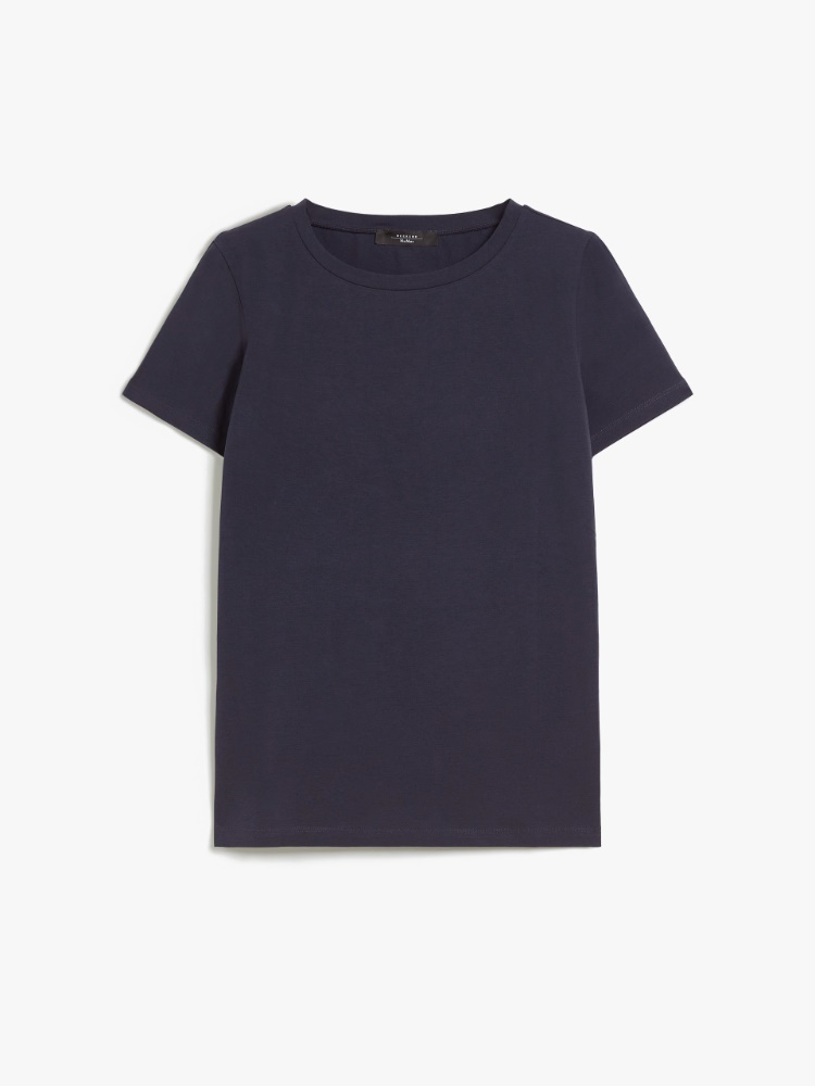 Stretch cotton basic T-shirt - NAVY - Weekend Max Mara - 2