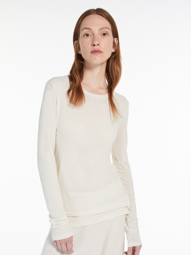 Cotton jersey T-shirt - ECRU - Weekend Max Mara