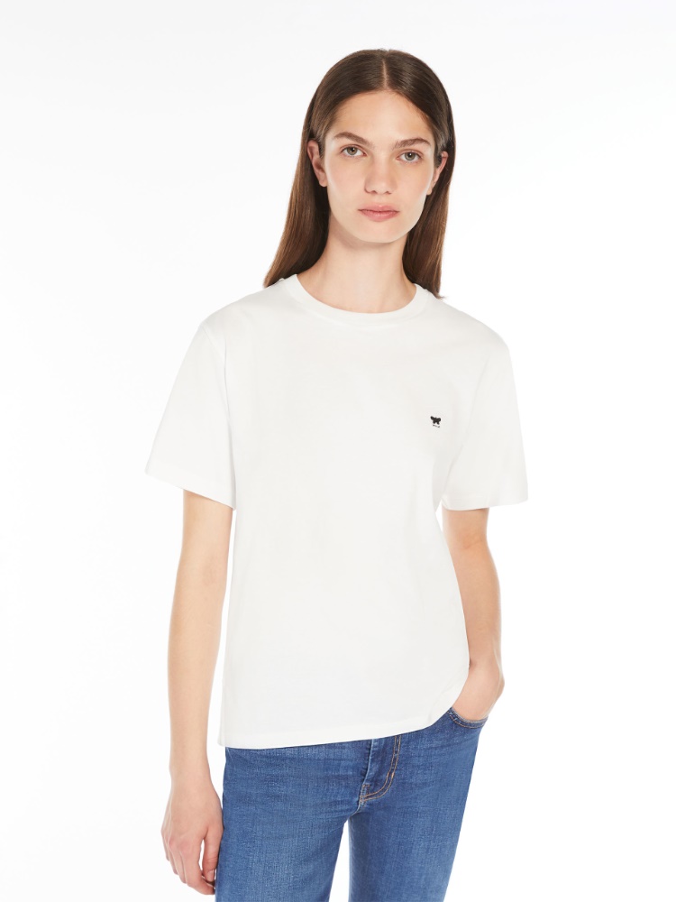 Cotton logo T-shirt - WHITE - Weekend Max Mara