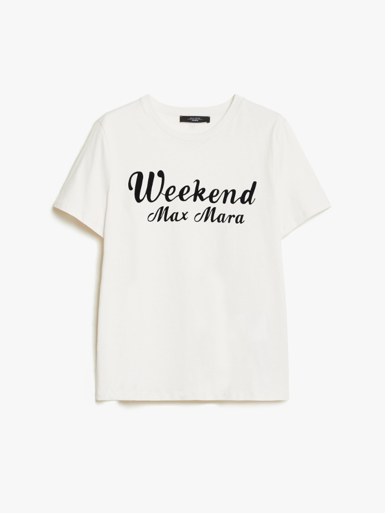 Printed cotton T-shirt - ECRU - Weekend Max Mara - 2