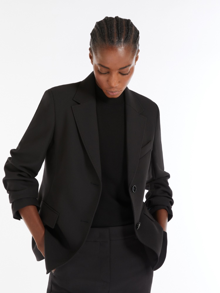 Single-breasted blazer in stretch wool-blend canvas -  - Weekend Max Mara