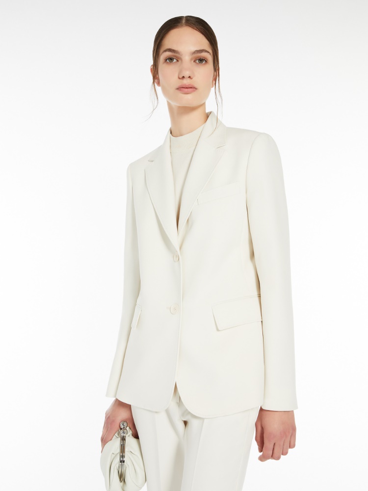 Single-breasted blazer in stretch wool-blend canvas -  - Weekend Max Mara