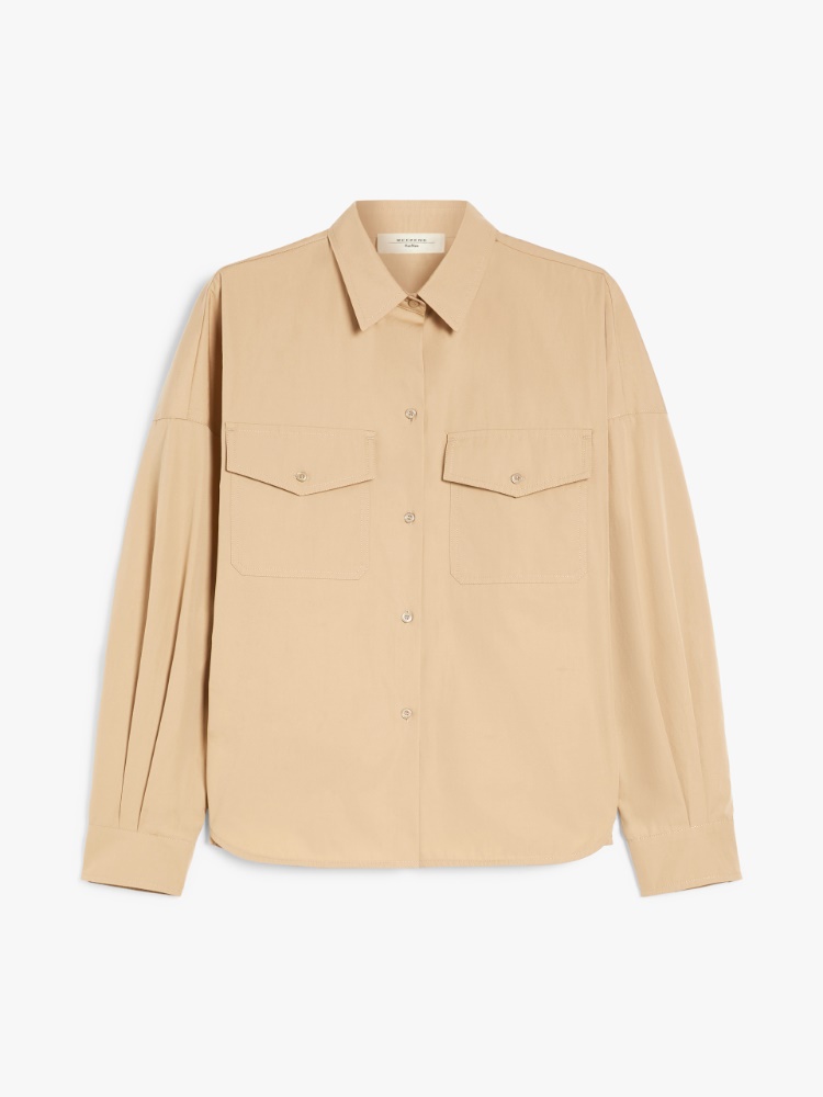 Cotton poplin shirt - BEIGE - Weekend Max Mara