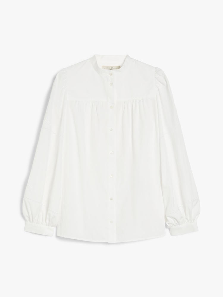 Cotton poplin shirt - WHITE - Weekend Max Mara