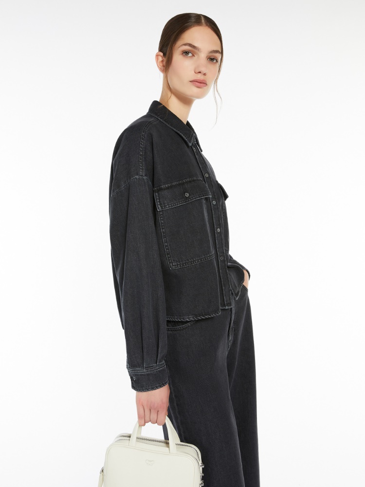 Denim boxy shirt - BLACK - Weekend Max Mara