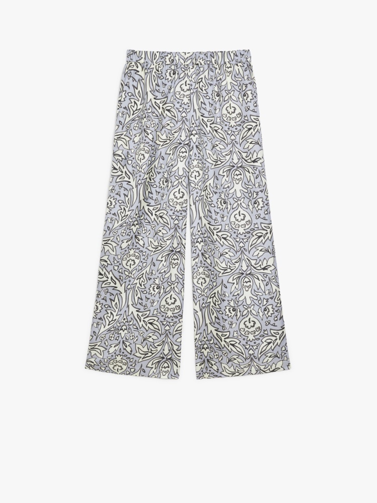 Silk crêpe de Chine trousers - LILAC - Weekend Max Mara