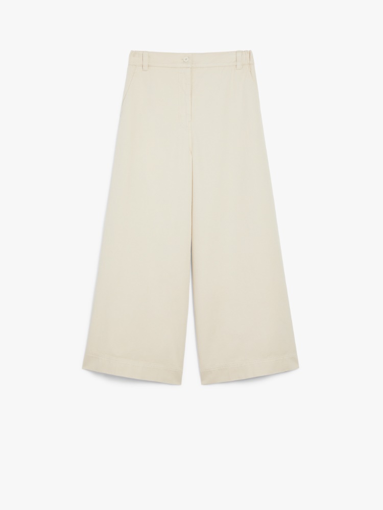 Cotton drill trousers - SAND - Weekend Max Mara