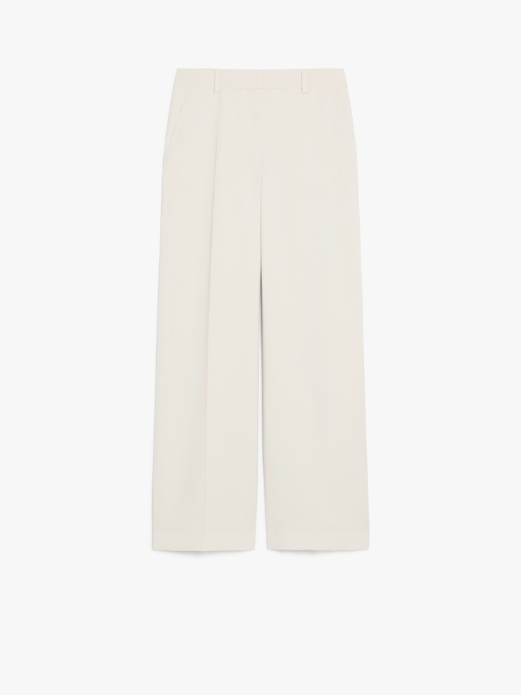 Wool canvas palazzo trousers - SAND - Weekend Max Mara - 2