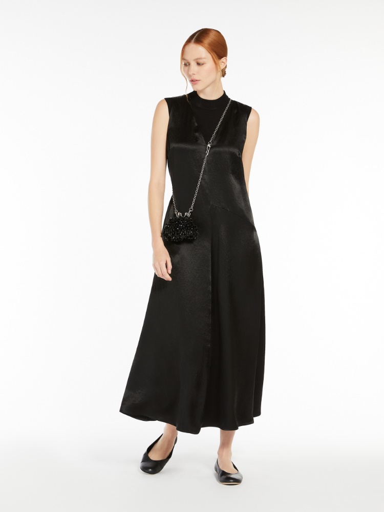 Long satin dress - BLACK - Weekend Max Mara