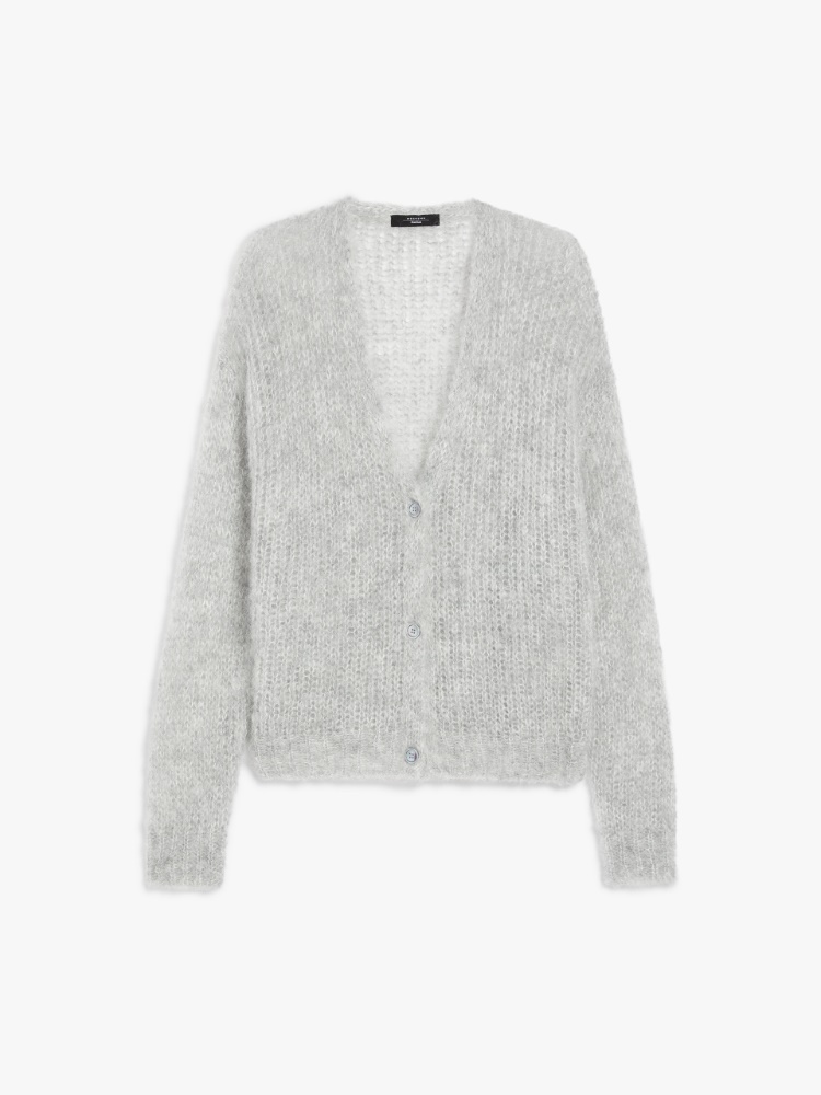 Mohair yarn cardigan - LIGHT GREY - Weekend Max Mara