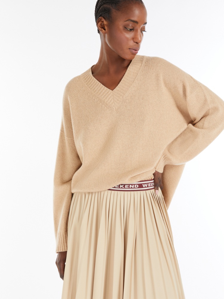 Wool and viscose-blend V-neck sweater -  - Weekend Max Mara