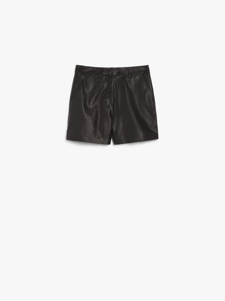 Leather shorts - BLACK - Weekend Max Mara