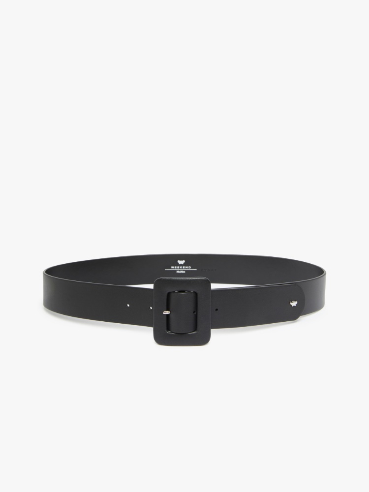 Nappa leather belt - BLACK - Weekend Max Mara