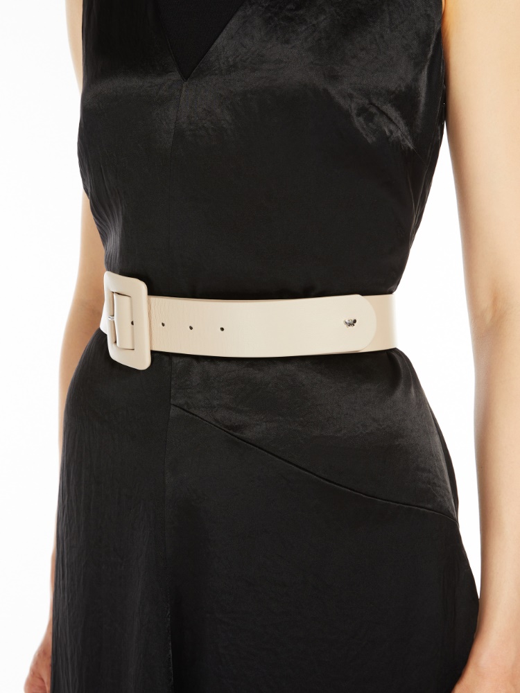 Nappa leather belt - SAND - Weekend Max Mara - 2