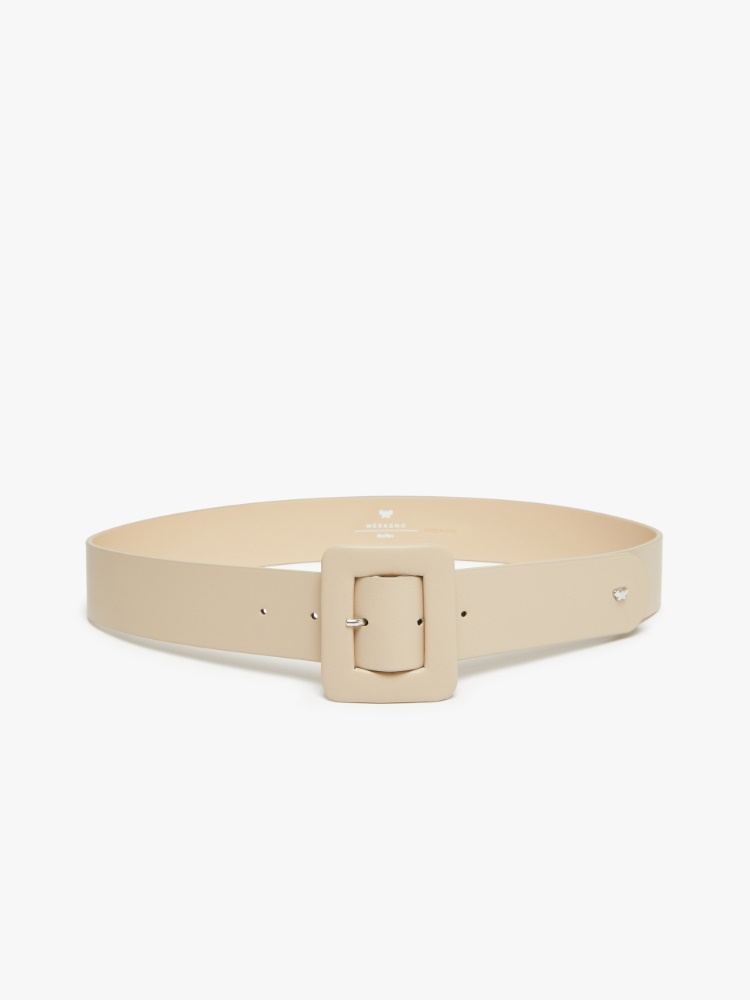 Nappa leather belt - SAND - Weekend Max Mara