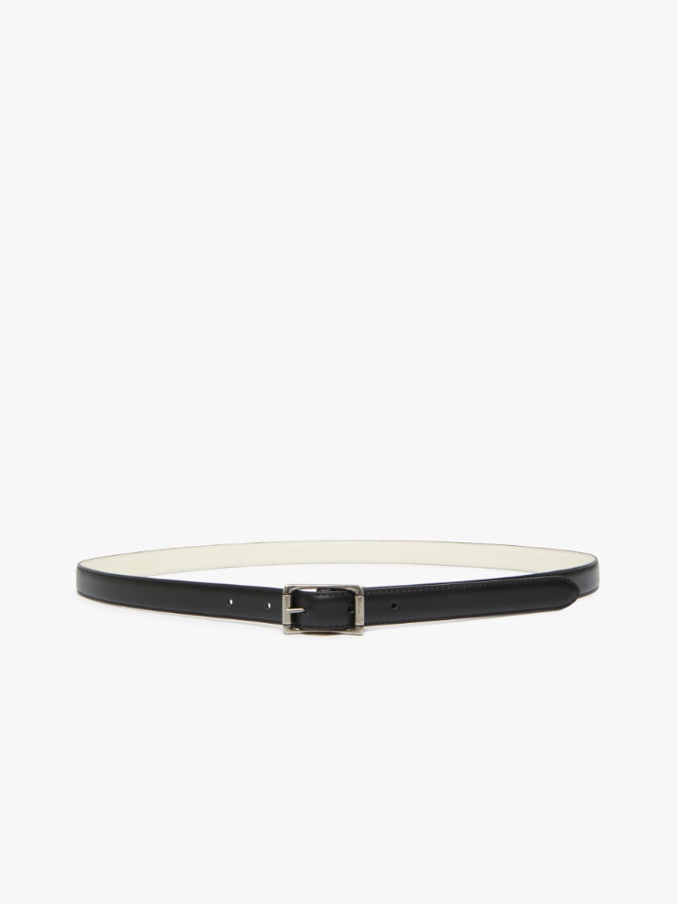 Double-sided leather belt - BLACK - Weekend Max Mara