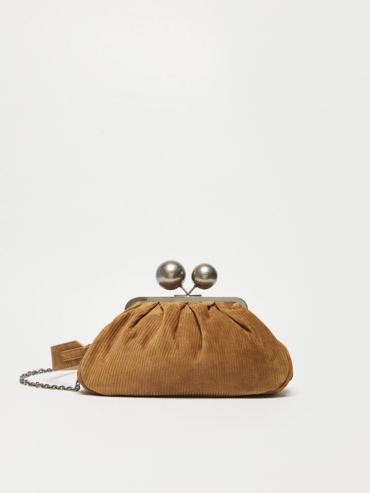 Medium ribbed suede Pasticcino Bag - CAMEL - Weekend Max Mara