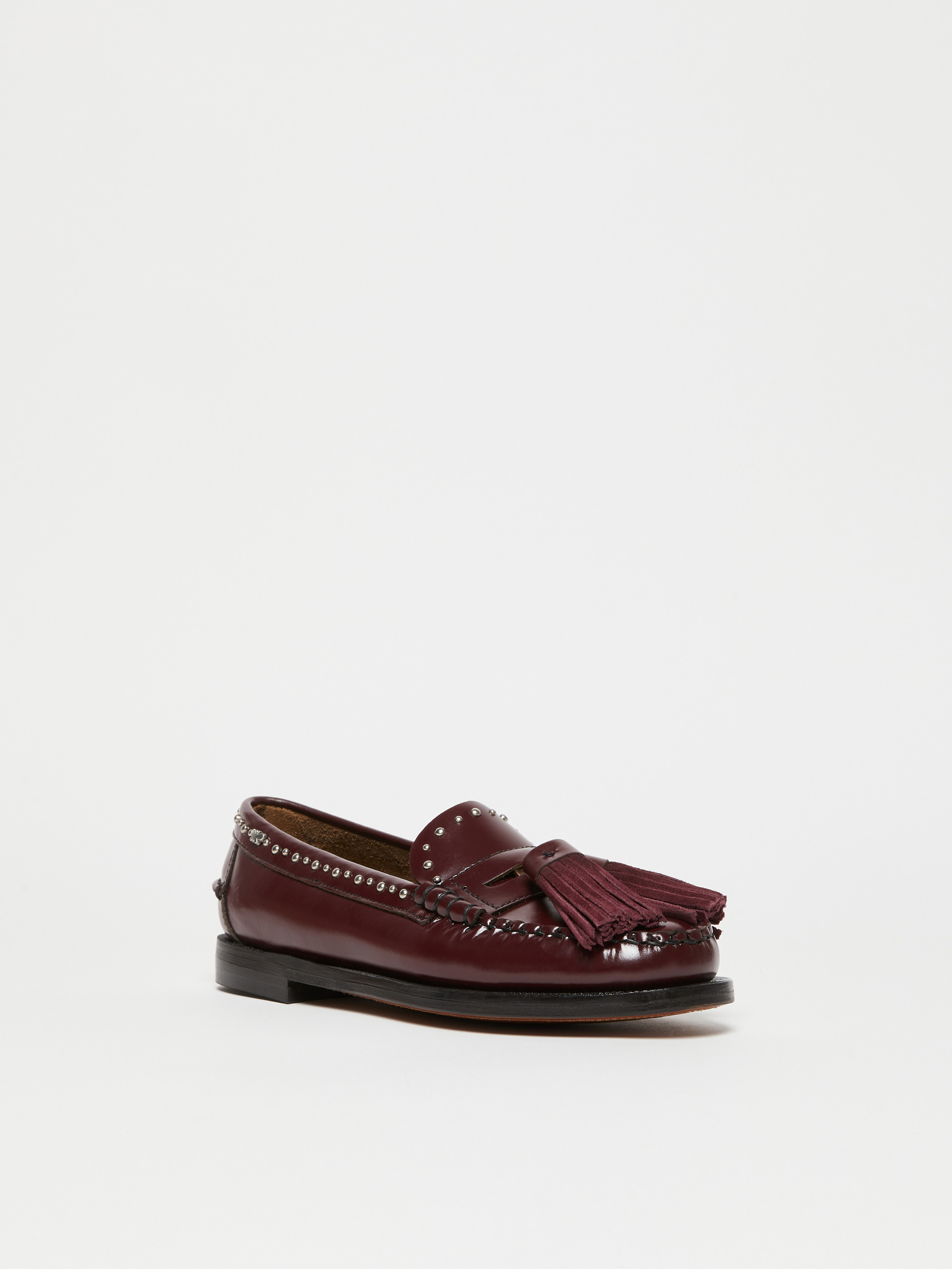 Leather moccasins with tassels - BORDEAUX - Weekend Max Mara - 2