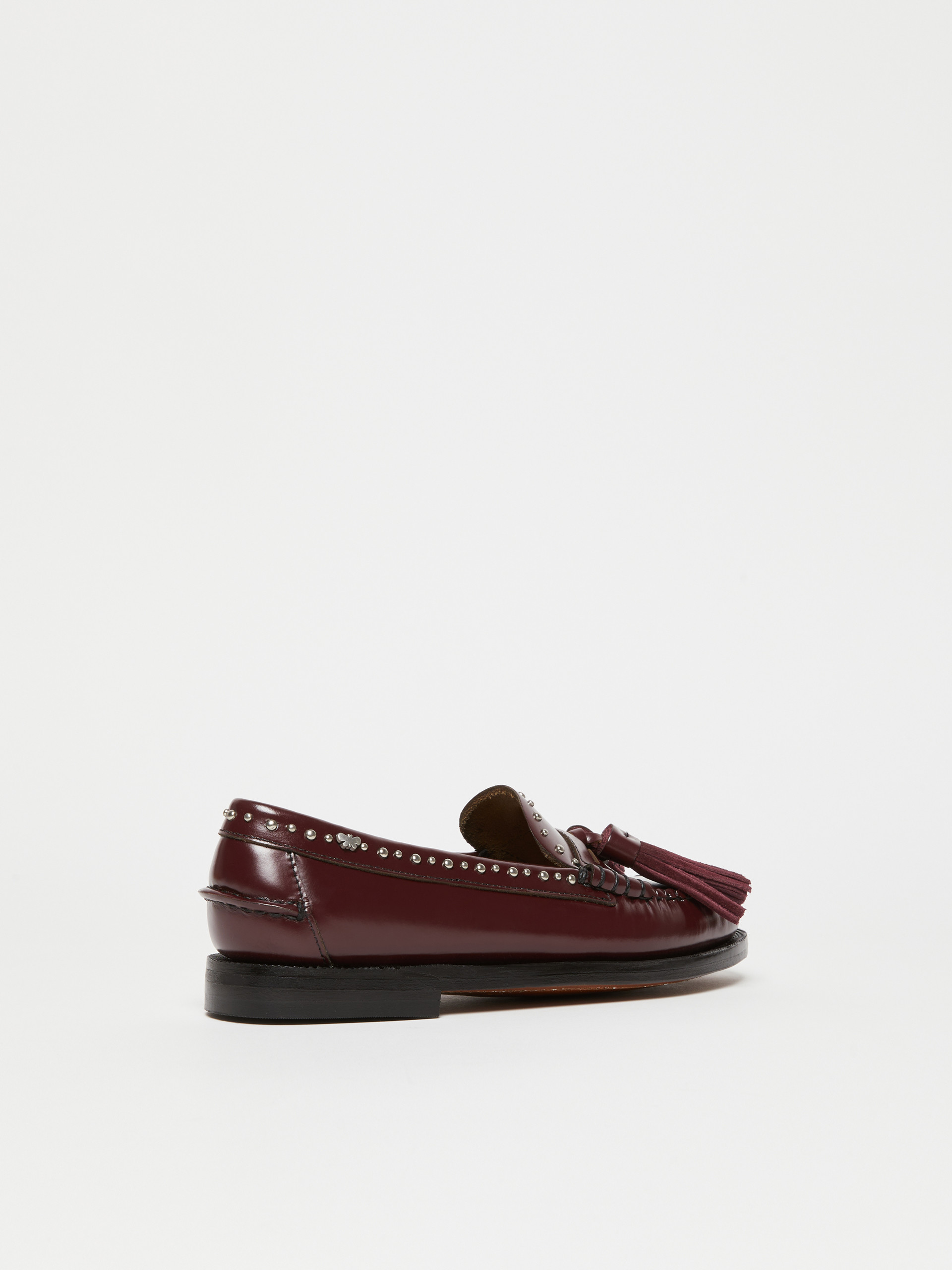 Leather moccasins with tassels - BORDEAUX - Weekend Max Mara - 3