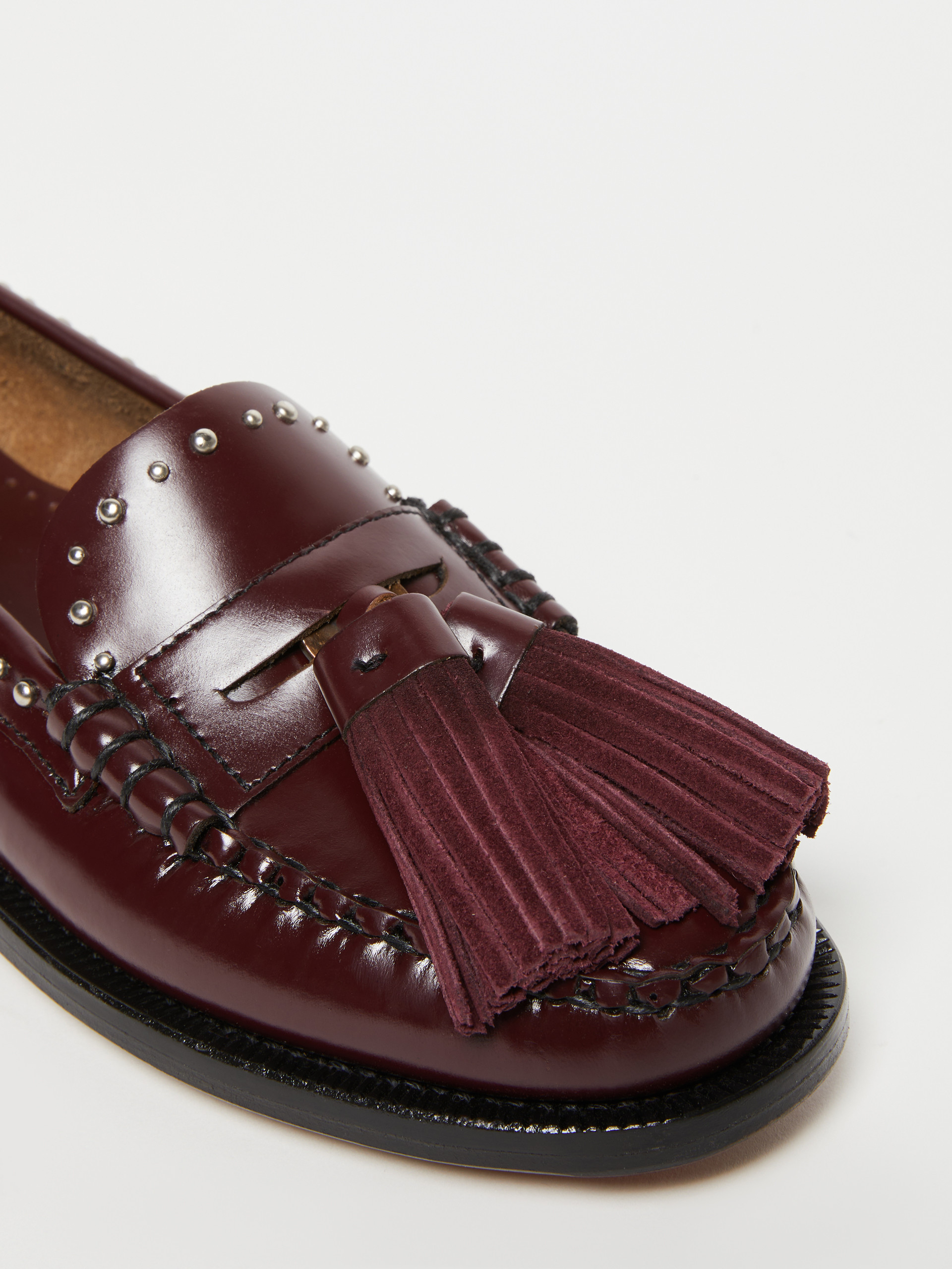 Leather moccasins with tassels - BORDEAUX - Weekend Max Mara - 4