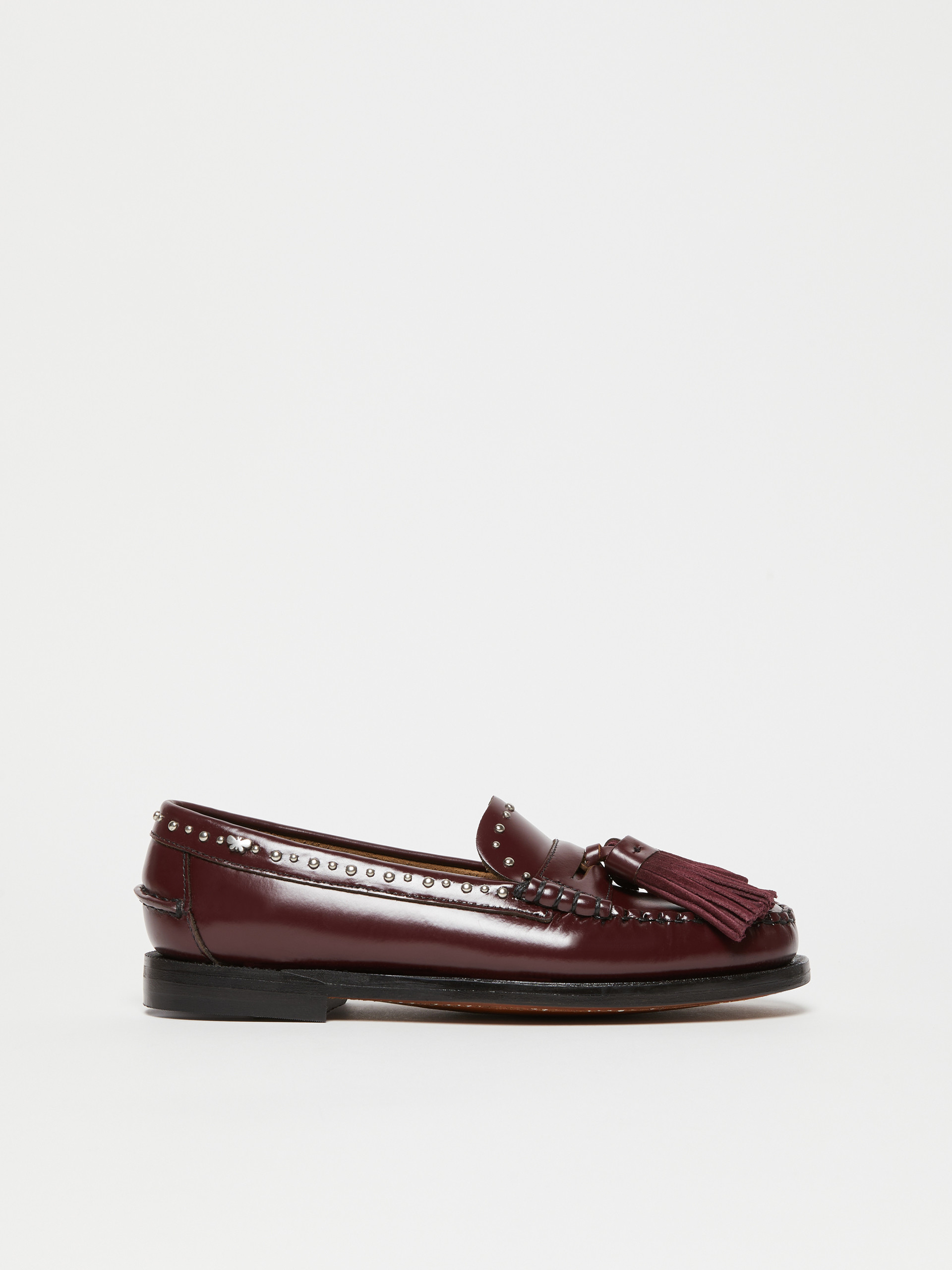 Leather moccasins with tassels - BORDEAUX - Weekend Max Mara