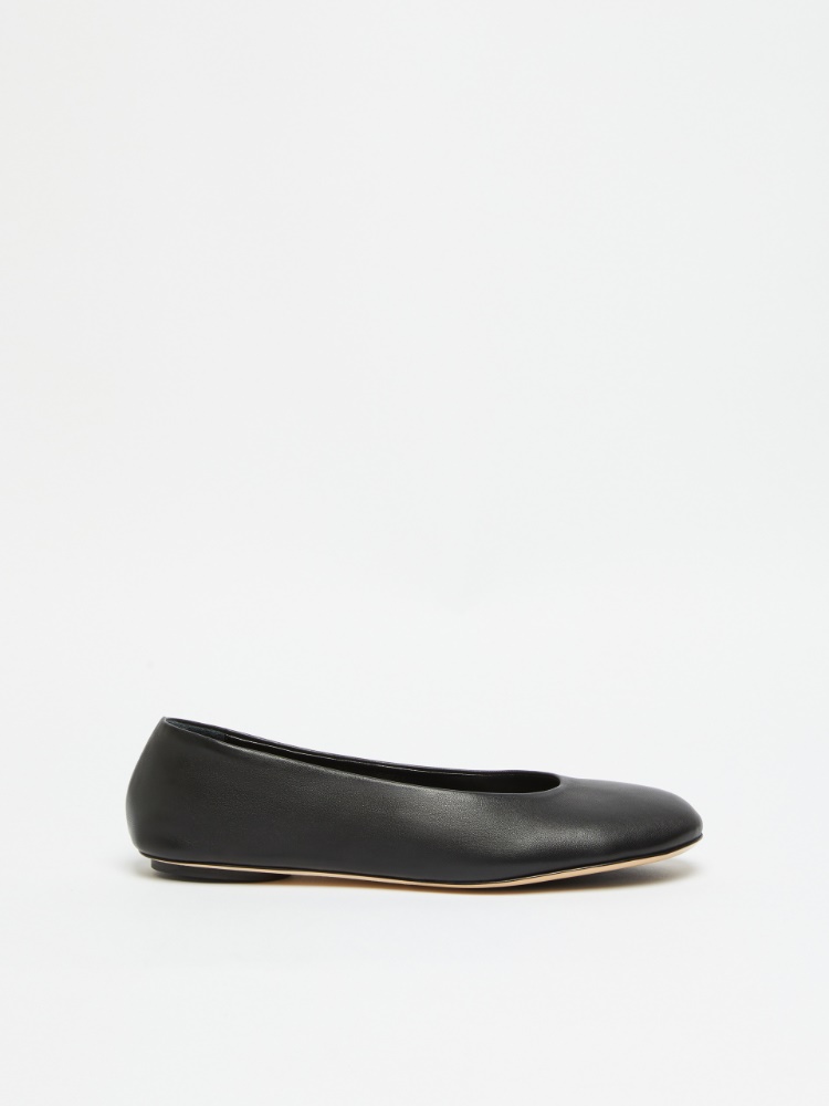 Nappa leather ballet flats - BLACK - Weekend Max Mara