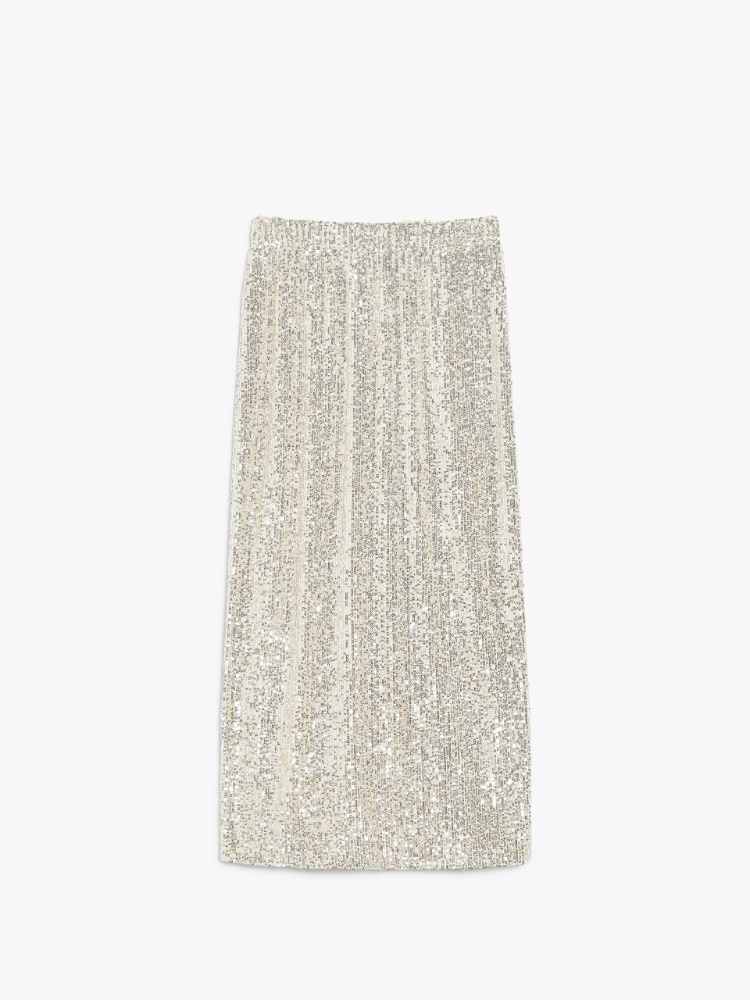 Embroidered tulle skirt - SILVER - Weekend Max Mara