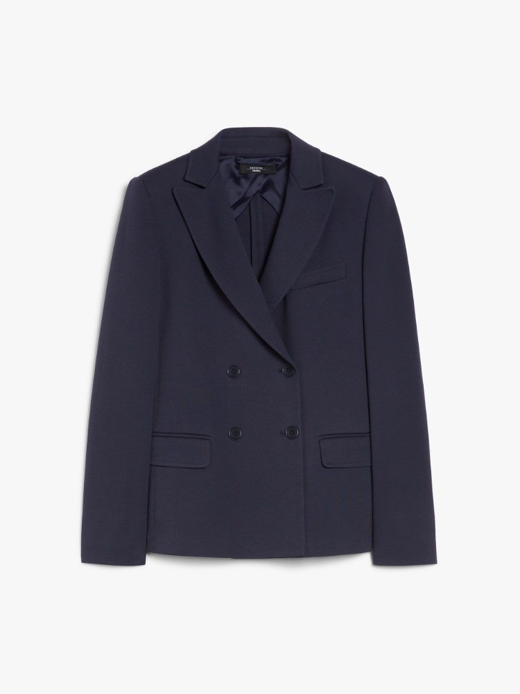 Double-breasted jersey blazer - NAVY - Weekend Max Mara - 2