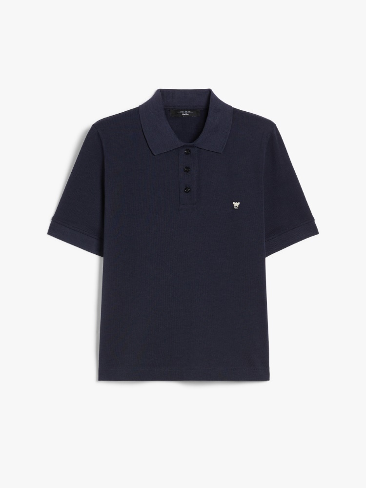 Cotton jersey polo shirt - NAVY - Weekend Max Mara