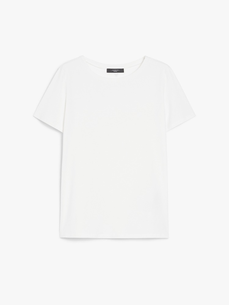 Stretch organic cotton T-shirt - WHITE - Weekend Max Mara