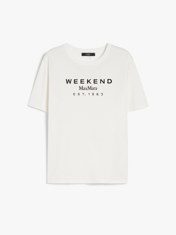 Jersey print T-shirt - WHITE - Weekend Max Mara